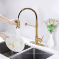 Torneira aquacubica de brass sólida Cupc Certificada Spring Gold Gold Spring Kitchen Torneira